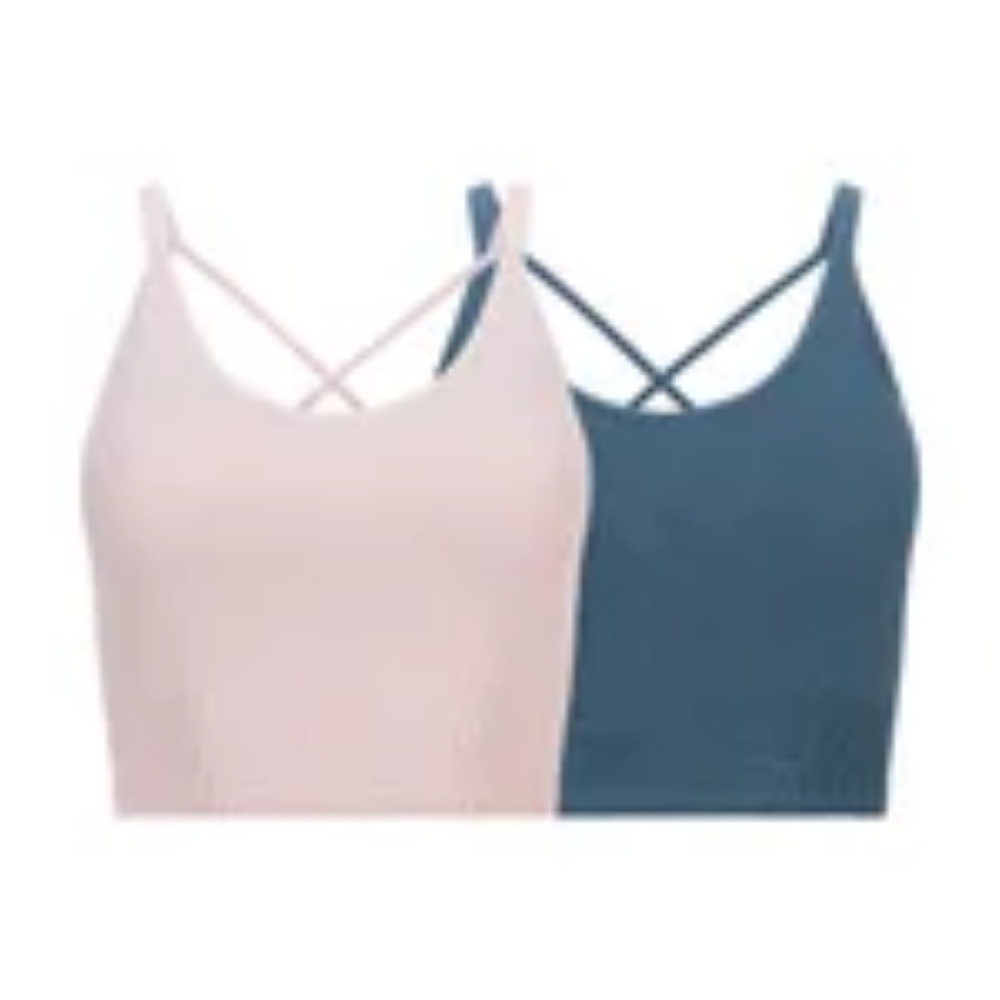Lemon Women's Ribbed Longline Bra, 2-pack - Picture 5 of 6